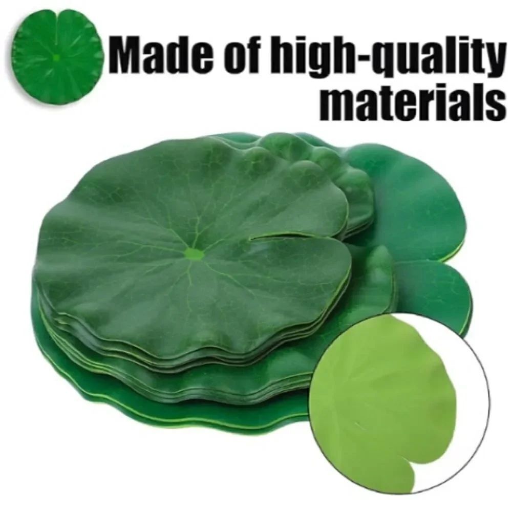 12 Realistic Lily Pads Leaves for Ponds, Artificial Floating Foam Leaves Realist - Picture 5 of 7